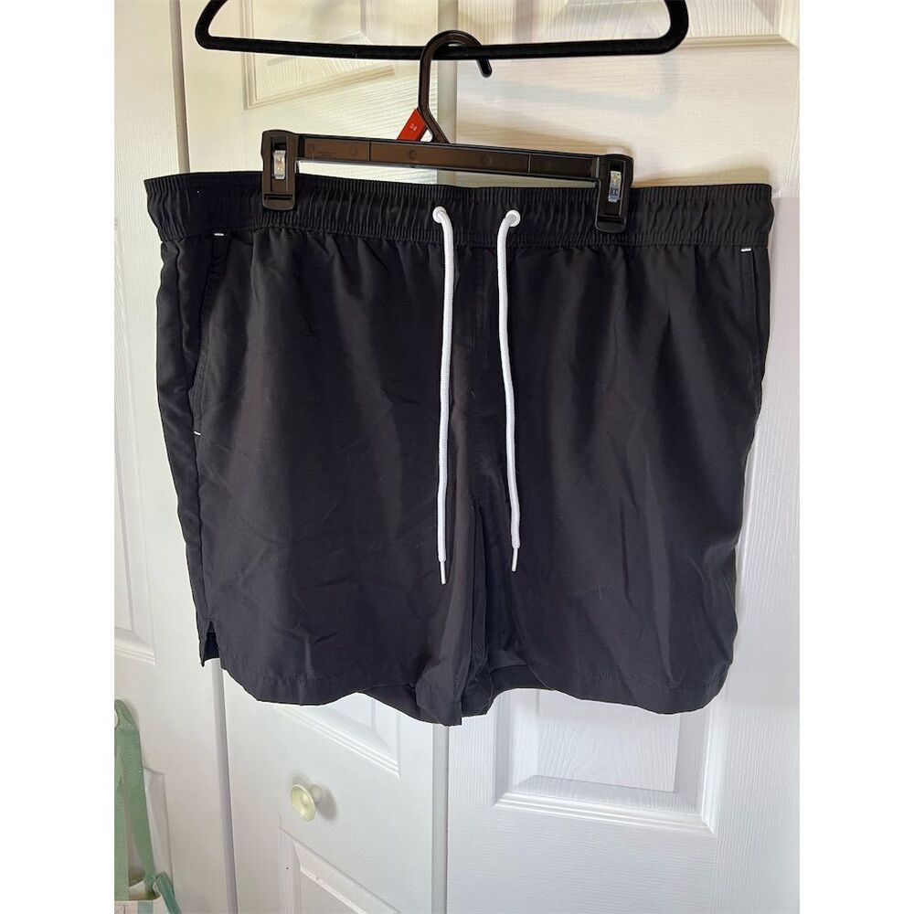 George Men's Swim Shorts XL Black Quick Dry with Mesh Lining